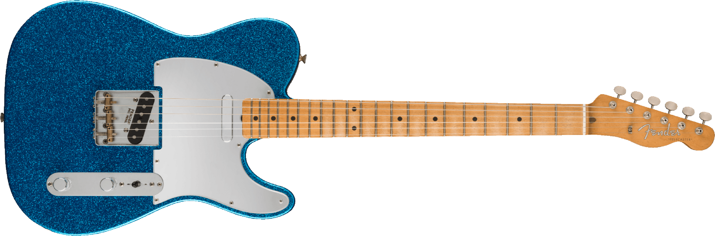 Fender Telecaster J. Mascis Signature 2s Ht Mn - Sparkle Blue - Guitare Électrique Forme Tel - Main picture