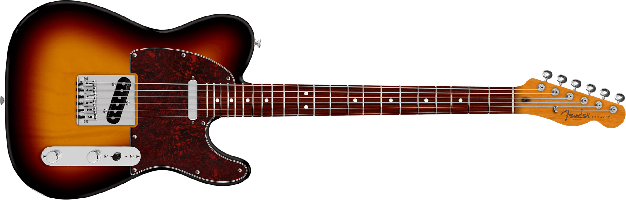 Fender Telecaster Player Baritone 75th Anniversary Ht 2s Rw - 3-color Sunburst - Guitare Électrique Baryton - Main picture