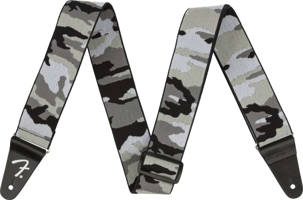 Fender Weighless 2 Inches Camo Guitar Strap Gray - Sangle Courroie - Main picture