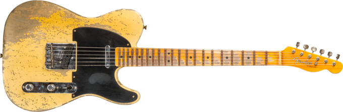 Fender Custom Shop 1950 Double Esquire #R126773 - Super heavy relic aged nocaster blonde