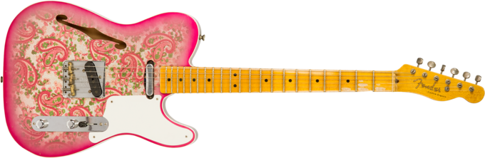 Fender Custom Shop Double Esquire Custom #R97434 - Journeyman relic aged pink paisley