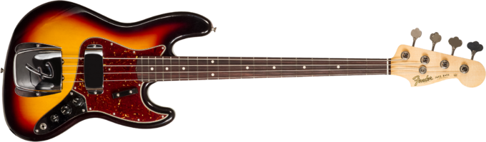 Fender Custom Shop 1964 Jazz Bass #R129293 - Closet classic 3-color sunburst