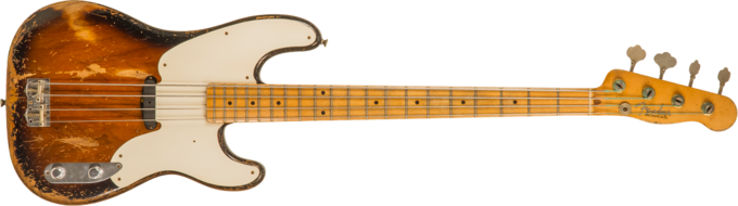 Fender Custom Shop 1955 Precision Bass Masterbuilt Denis Galuszka #XN3431 - Heavy relic 2-color sunburst