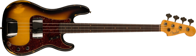 Fender Custom Shop 1963 Precision Bass - Heavy relic aged 3-color sunburst