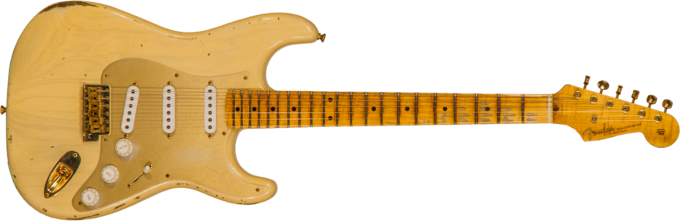 Fender '55 Bone Tone Strat Ltd #CZ554628 - Relic honey blonde w/ gold hardware