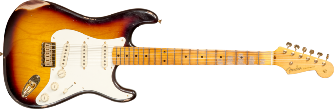 Fender Custom Shop 1956 Stratocaster Hardtail Gold Hardware #CZ565119 - Relic faded 2-color sunburst