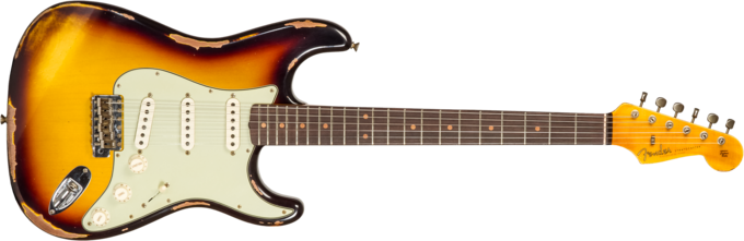 Fender Custom Shop 1961 Stratocaster #CZ573663 - Heavy relic aged 3-color sunburst