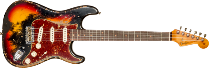 Fender Custom Shop 1961 Stratocaster #CZ576153 - Super heavy relic black o. 3-color sunburst