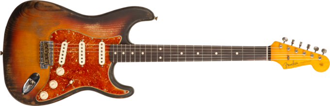 Fender Custom Shop Stratocaster Sandblasted Masterbuilt Paul Waller #R117542 - Heavy relic 3-color sunburst