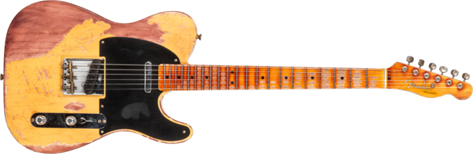 Fender Custom Shop 1952 Telecaster #128066 - Super heavy relic nocaster blonde
