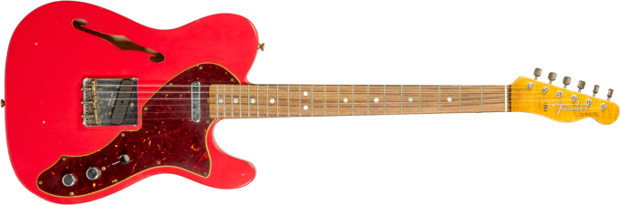 Fender Custom Shop '60s Tele Thinline Ltd #CZ544990 - Journeyman relic fiesta red
