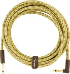 Câble Fender Deluxe Instrument Cable, 15ft, Straight/Angle - Tweed