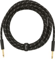 Câble Fender Deluxe Instrument Cable, 15ft, Straight/Straight - Black Tweed