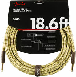 Câble Fender Deluxe Instrument Cable, Straight/Straight, 18.6ft - Tweed