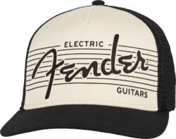 Casquette Fender ELECTRIC GUITAR HAT BLACK / CREAM - CASQUETTE - Taille unique