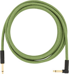 Câble Fender Festival Pure Hemp Instrument Cable, Straight/Angle, 10ft - Green