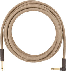 Câble Fender Festival Pure Hemp Instrument Cable, Straight/Angle, 18.6ft - Natural