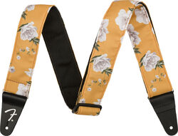 Floral 2-inches Guitar Strap - Marigold