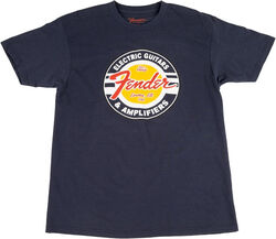 T-shirt Fender Guitars and Amps Circle Logo Medium - Navy