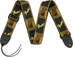 Sangle courroie Fender Monogrammed Strap Black/Yellow/Brown