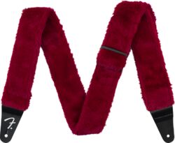 Sangle courroie Fender Poodle Plush Strap Red