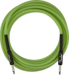 Câble Fender Pro Glow In The Dark Instrument Cable, 18.6ft, Straight/Straight - Green