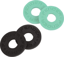 Strap lock Fender Strap Blocks 4-Pack - Black & Surf Green