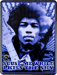 Plaque & enseigne publicitaire Fender Jimi Hendrix Kiss the Sky Tin Sign