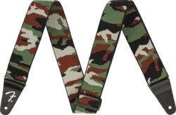 Sangle courroie Fender Weighless 2 Inches Camo Guitar Strap - Green