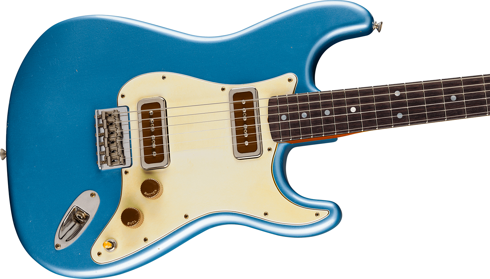 Fender Custom Shop Ariel Posen Strat Signature 2s P90 Ht Rw - Relic Lake Placid Blue - Guitare Électrique Signature - Variation 2