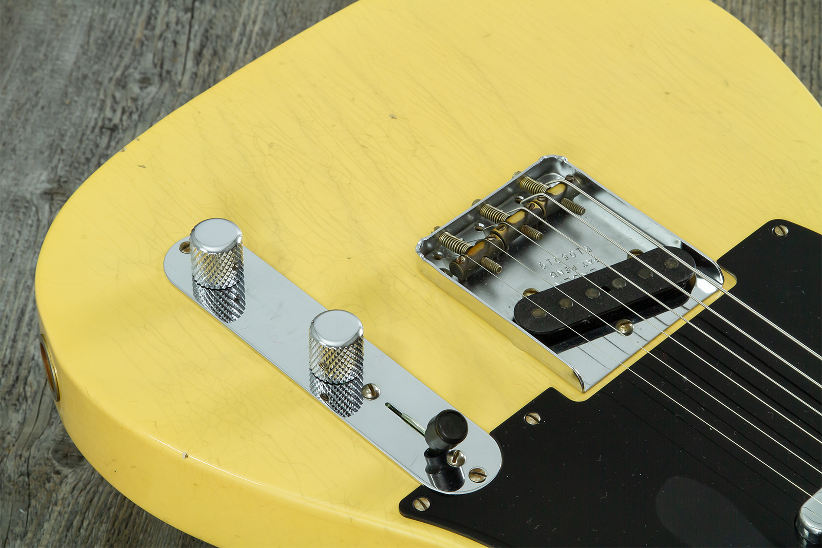Fender Custom Shop Broadcaster Tele 70th Ann. Ltd Mn #r106019 - Journeyman Relic Nocaster Blonde - Guitare Électrique Forme Tel - Variation 5