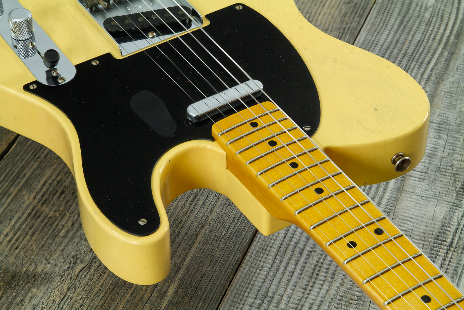 Fender Custom Shop Broadcaster Tele 70th Ann. Ltd Mn #r106019 - Journeyman Relic Nocaster Blonde - Guitare Électrique Forme Tel - Variation 6