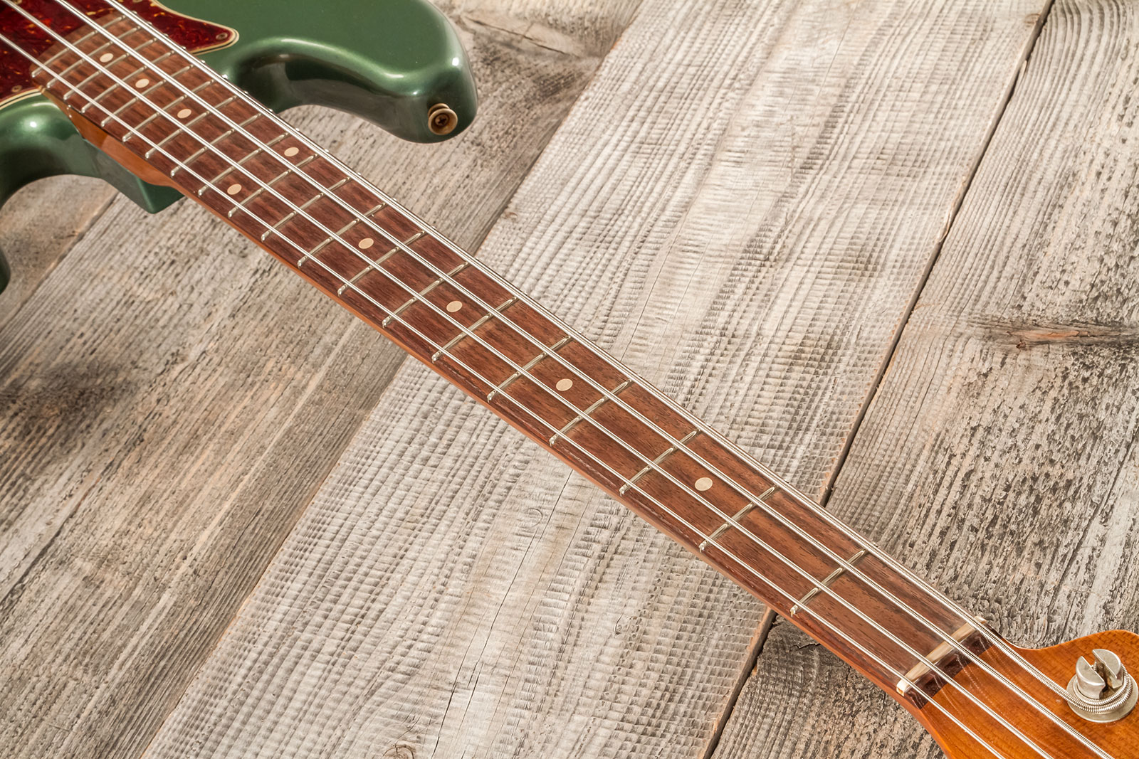 Fender Custom Shop Jazz Bass 1963 Rw #r135891 - Relic Sherwood Green Metallic - Basse Électrique Solid Body - Variation 5