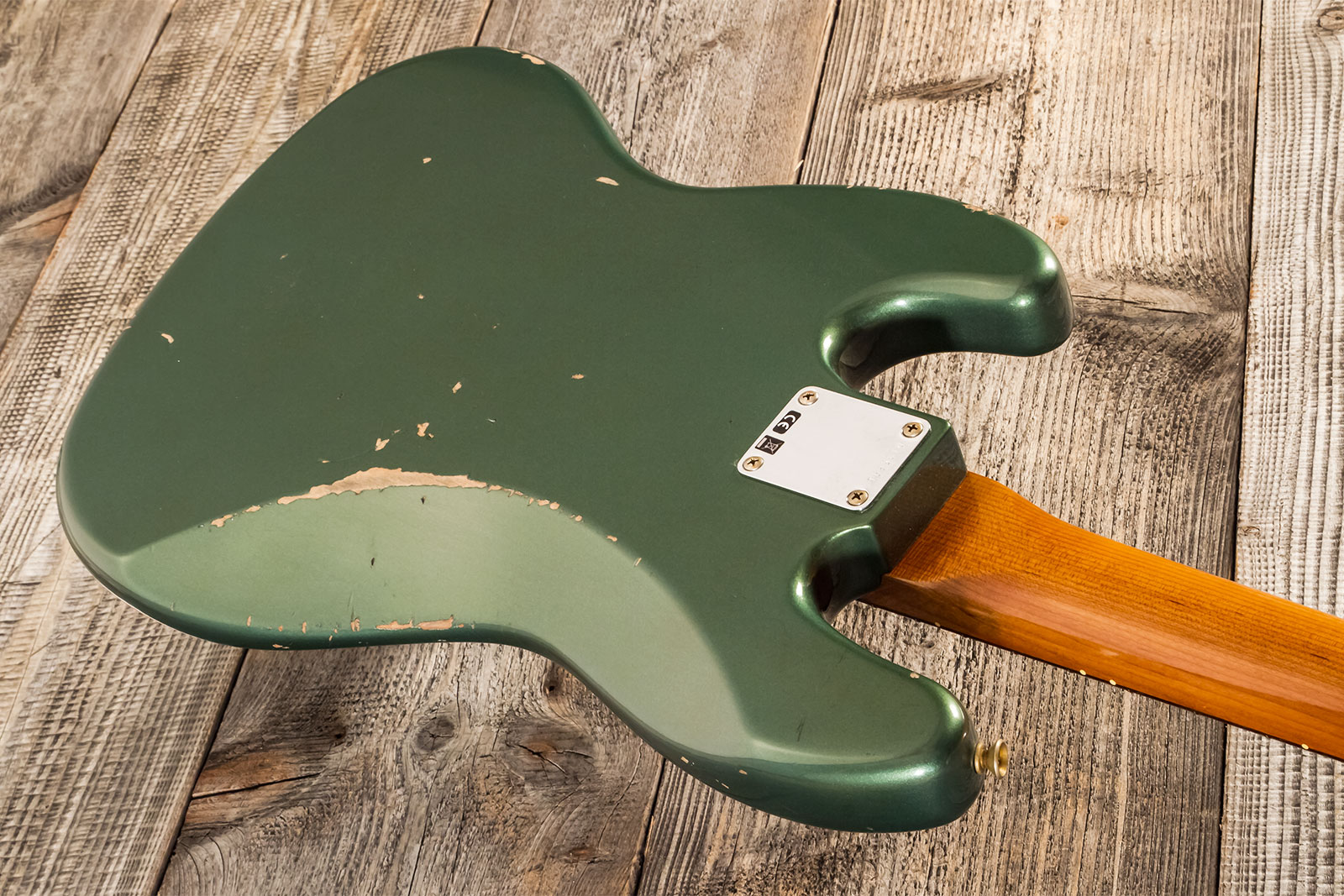 Fender Custom Shop Jazz Bass 1963 Rw #r135891 - Relic Sherwood Green Metallic - Basse Électrique Solid Body - Variation 6