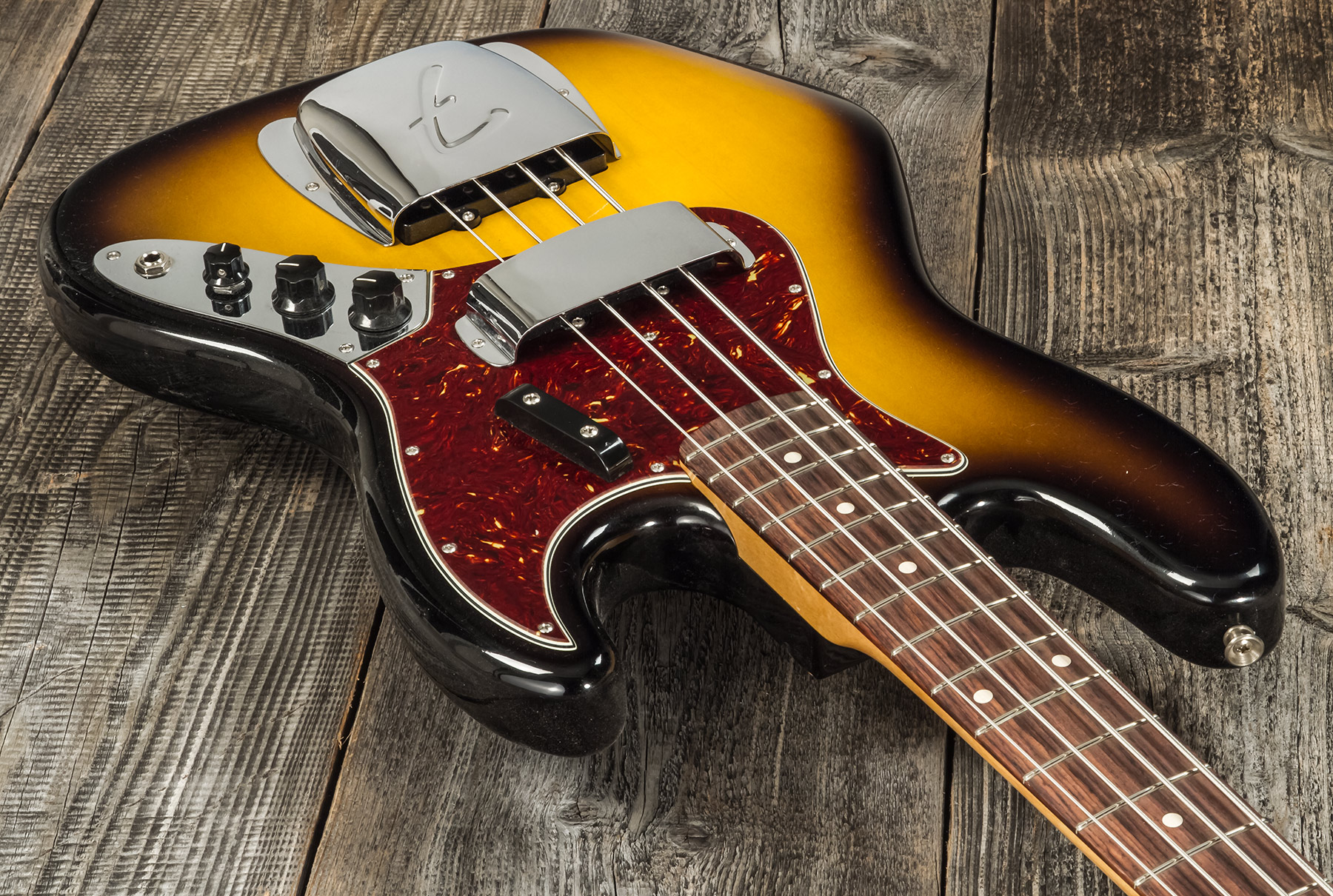 Fender Custom Shop Jazz Bass 1964 Rw #r126513 - Closet Classic 2-color Sunburst - Basse Électrique Solid Body - Variation 2