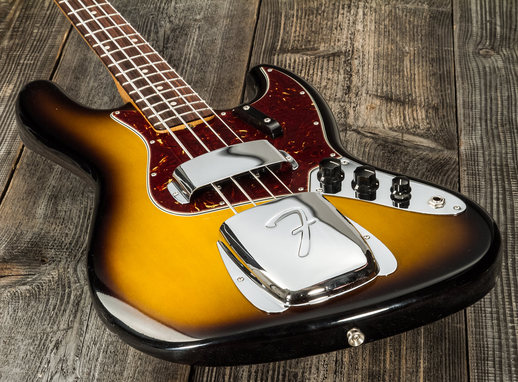 Fender Custom Shop Jazz Bass 1964 Rw #r126513 - Closet Classic 2-color Sunburst - Basse Électrique Solid Body - Variation 3