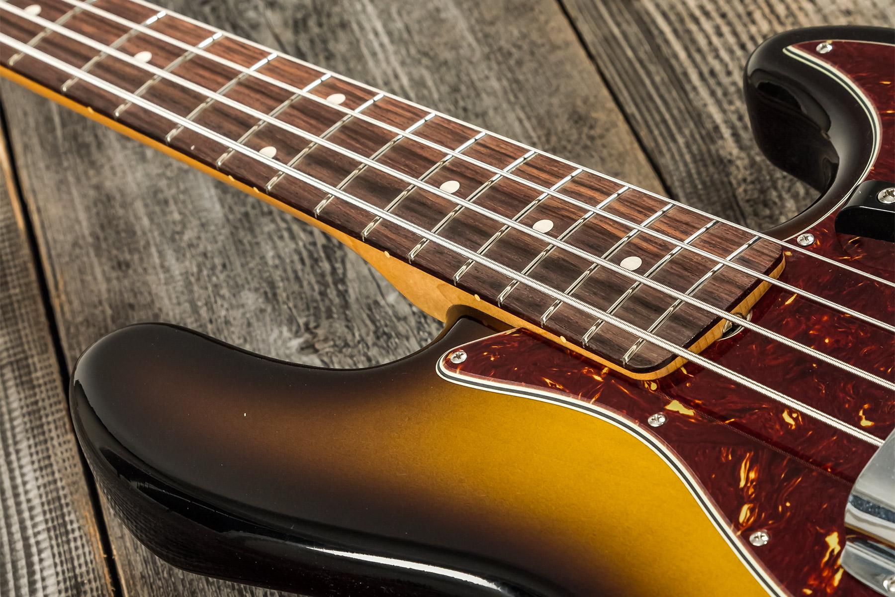 Fender Custom Shop Jazz Bass 1964 Rw #r126513 - Closet Classic 2-color Sunburst - Basse Électrique Solid Body - Variation 4