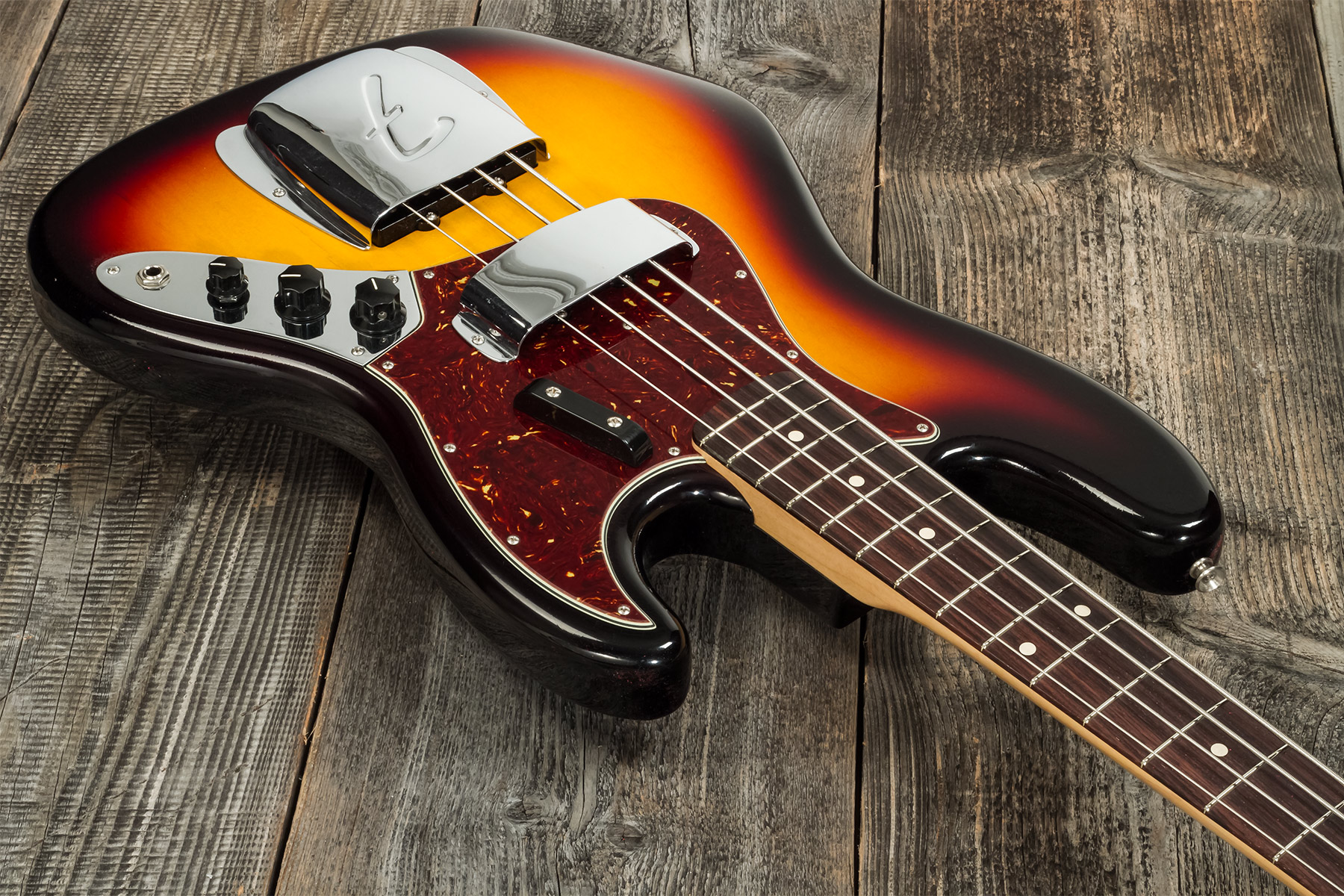 Fender Custom Shop Jazz Bass 1964 Rw #r129293 - Closet Classic 3-color Sunburst - Basse Électrique Solid Body - Variation 2