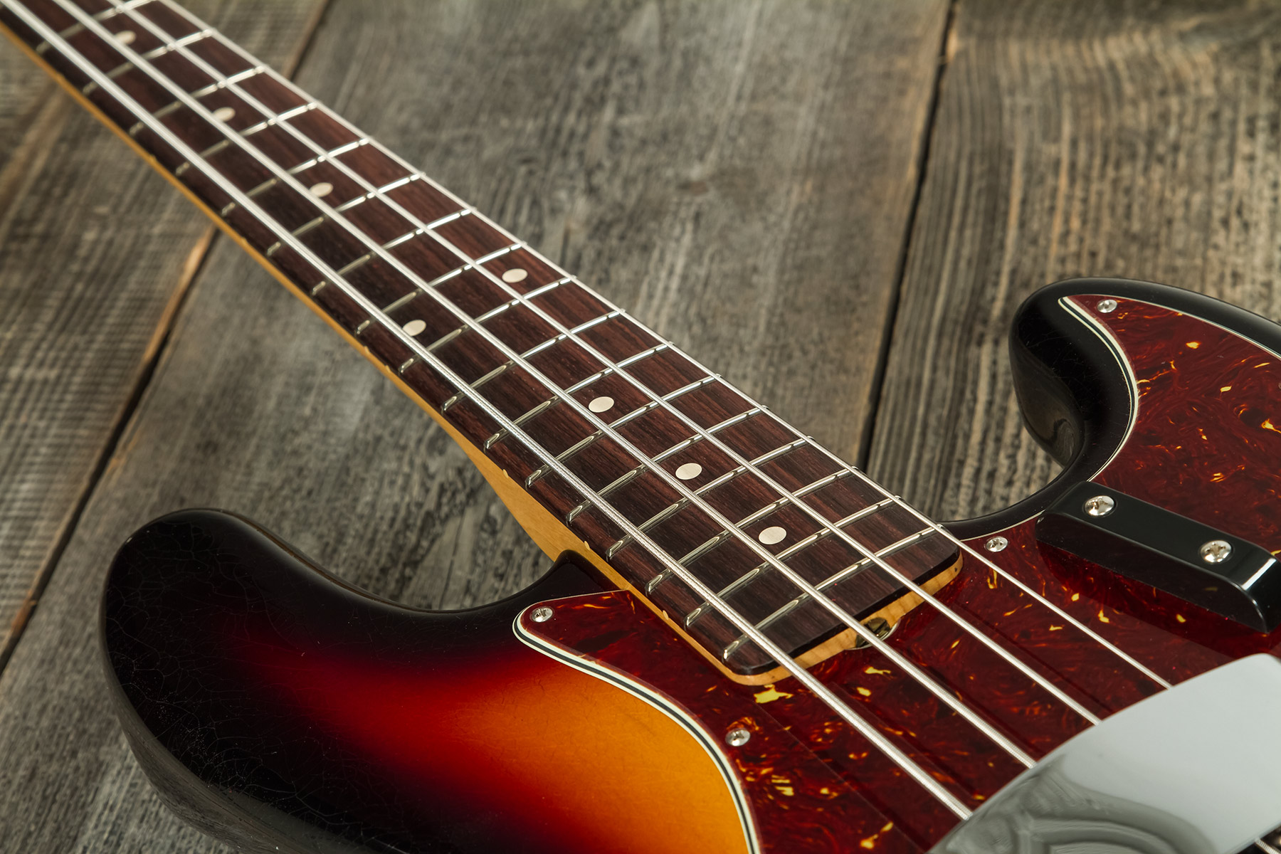 Fender Custom Shop Jazz Bass 1964 Rw #r129293 - Closet Classic 3-color Sunburst - Basse Électrique Solid Body - Variation 4