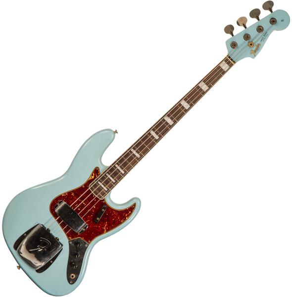 Basse électrique solid body Fender Custom Shop 1966 Jazz Bass #CZ553892 - journeyman relic daphne blue