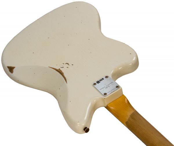 Guitare électrique solid body Fender Custom Shop 1965 Jazzmaster Ltd #CZ547448 - journey man relic aged olympic white