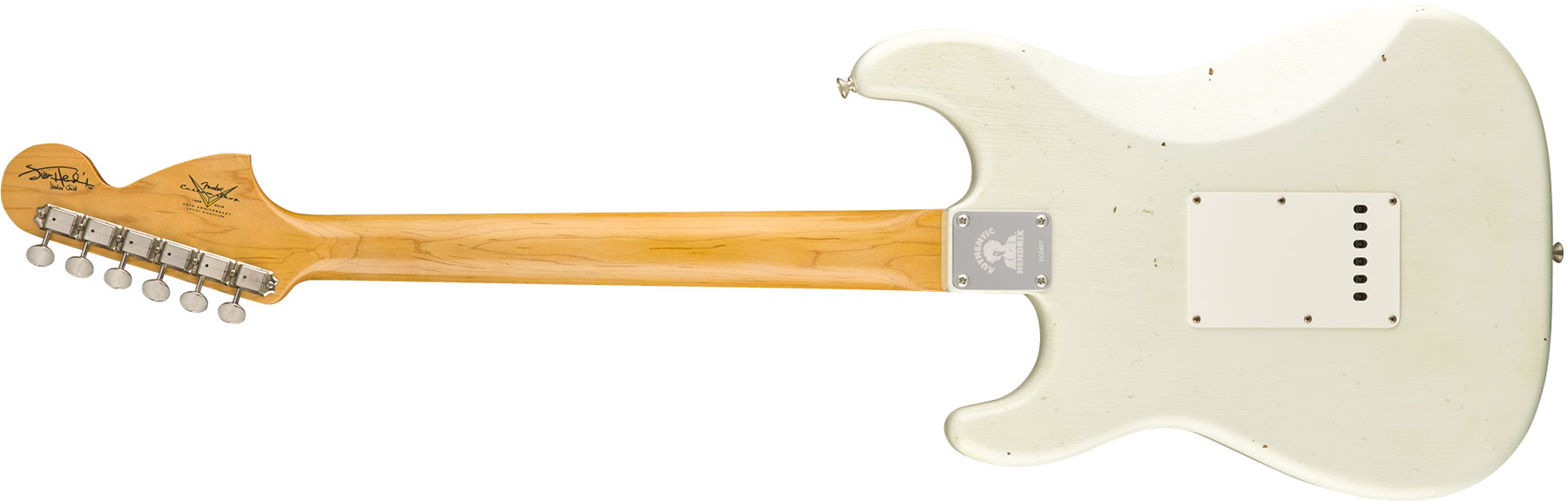 Fender Custom Shop Jimi Hendrix Strat Voodoo Child Signature 2018 Mn - Journeyman Relic Olympic White - Guitare Électrique Forme Str - Variation 1
