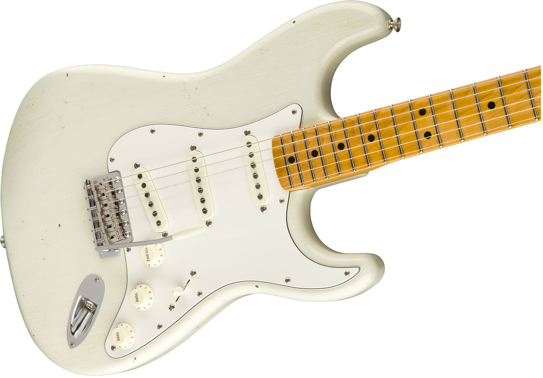 Fender Custom Shop Jimi Hendrix Strat Voodoo Child Signature 2018 Mn - Journeyman Relic Olympic White - Guitare Électrique Forme Str - Variation 2