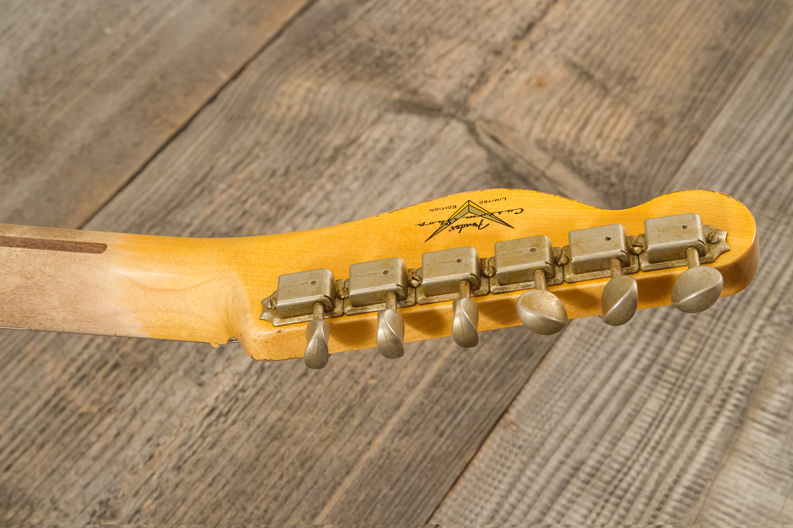 Fender Custom Shop Nocaster Tele 1951 2s Ht Mn #r137320 - Heavy Relic Natural Blonde - Guitare Électrique Forme Str - Variation 13