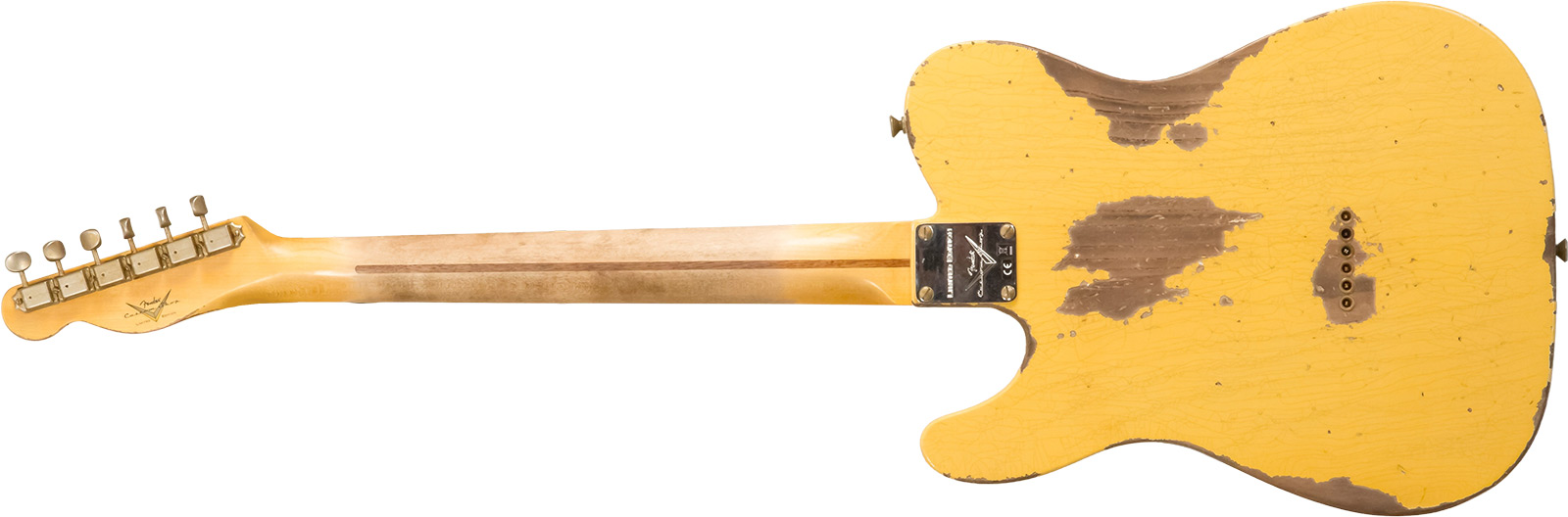 Fender Custom Shop Nocaster Tele 1951 2s Ht Mn #r137320 - Heavy Relic Natural Blonde - Guitare Électrique Forme Str - Variation 1