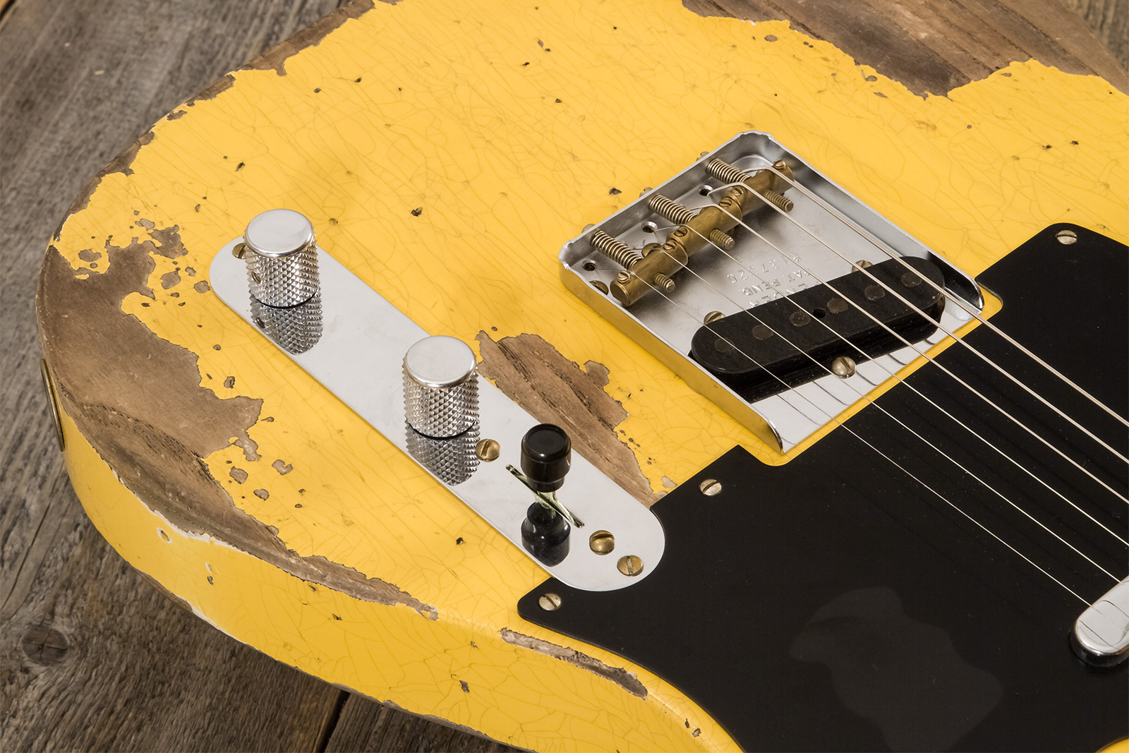 Fender Custom Shop Nocaster Tele 1951 2s Ht Mn #r137320 - Heavy Relic Natural Blonde - Guitare Électrique Forme Str - Variation 3