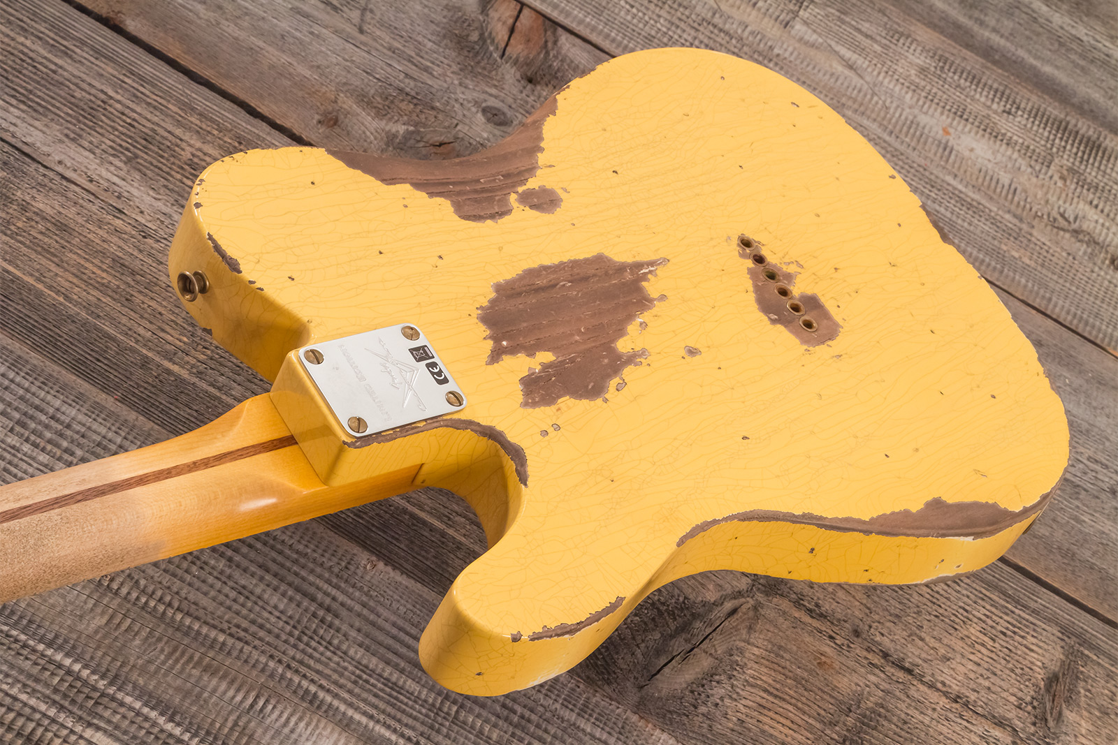 Fender Custom Shop Nocaster Tele 1951 2s Ht Mn #r137320 - Heavy Relic Natural Blonde - Guitare Électrique Forme Str - Variation 7