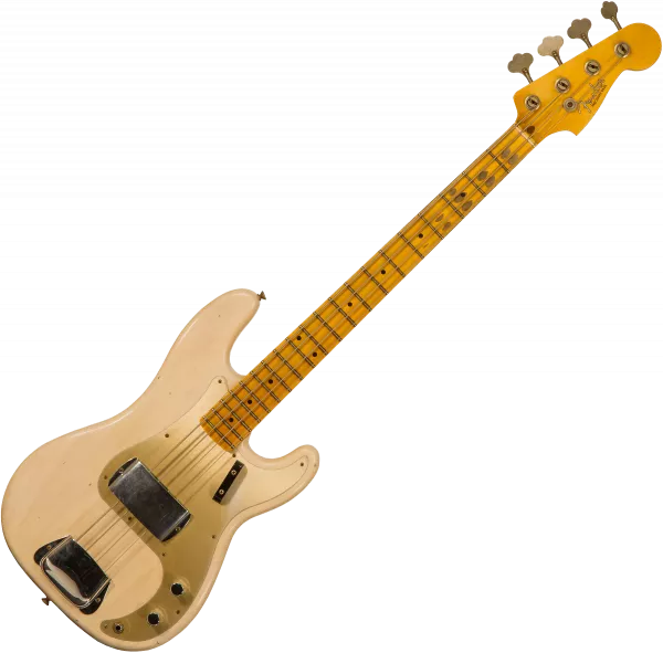 Basse électrique solid body Fender Custom Shop 1957 Precision Bass #CZ547529 - Journeyman relic white blonde
