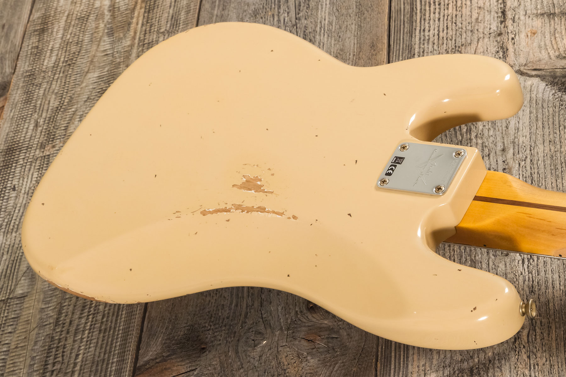 Fender Custom Shop Precision Bass 1958 Mn #cz578480 - Relic Aged Desert Sand - Basse Électrique Solid Body - Variation 8