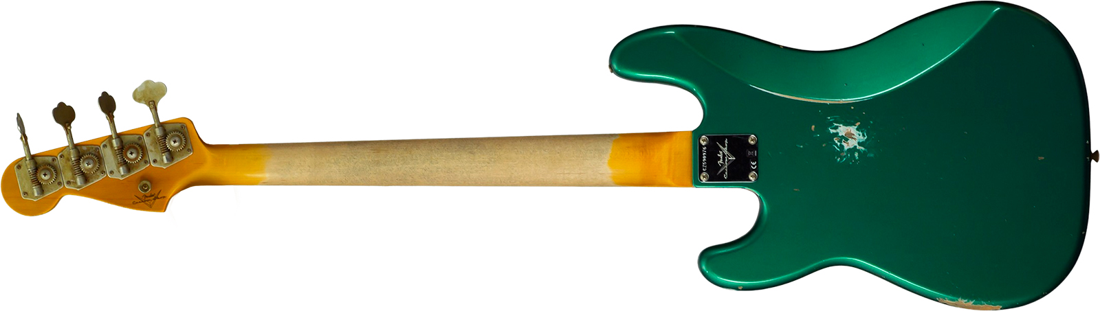 Fender Custom Shop Precision Bass 1960 Rw #cz590976 - Relic British Racing Green - Basse Électrique Solid Body - Variation 1